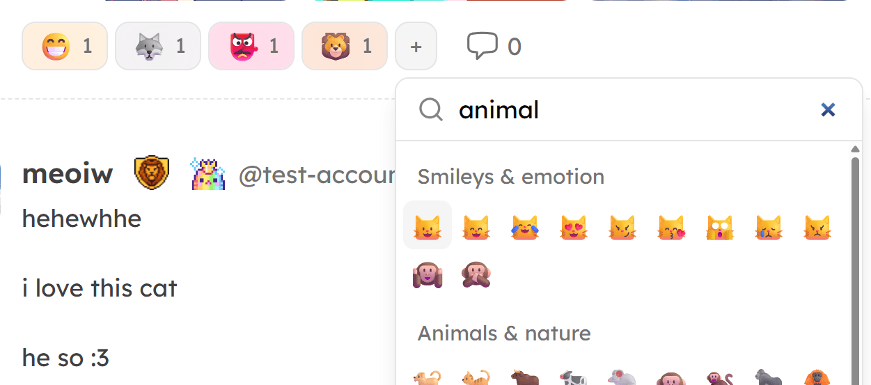 Custom emotes displayed in Packbase's reaction picker