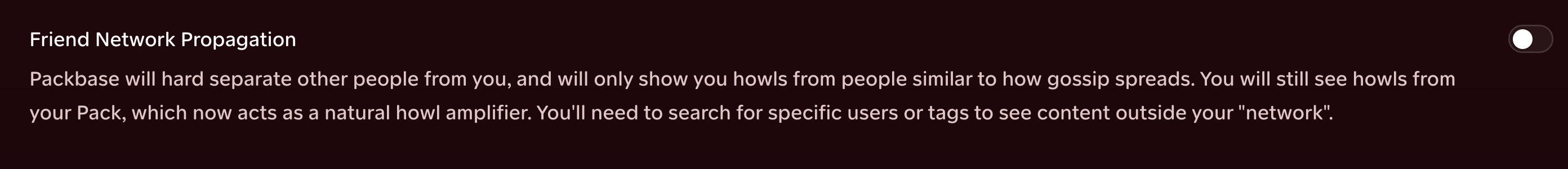 Packbase Labs setting for testing a feed based on social connections