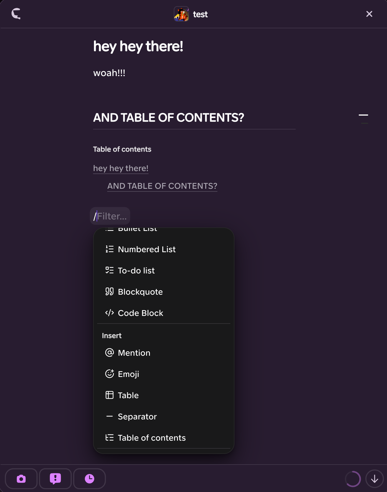 Rich Howl editor with indentation, colour and hyperlink formatting controls